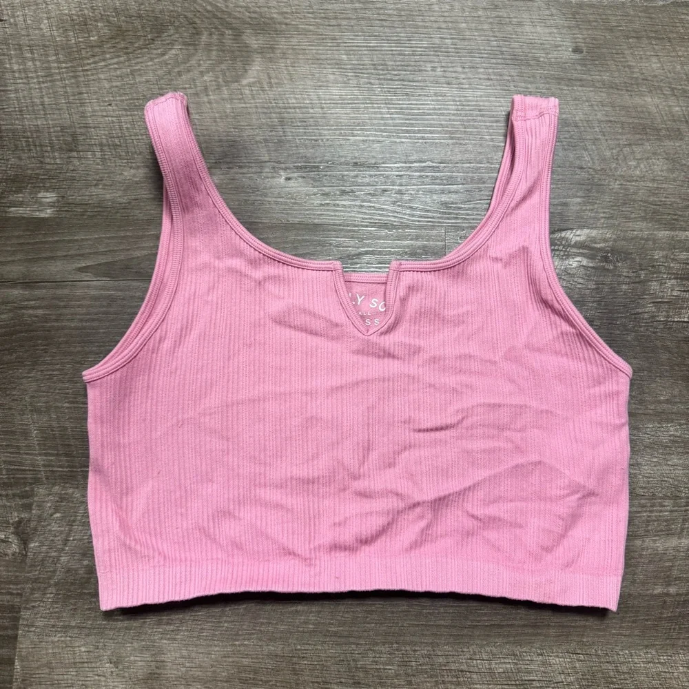 Aeropostale Pink Seamless Ribbed Bralette Size Medium